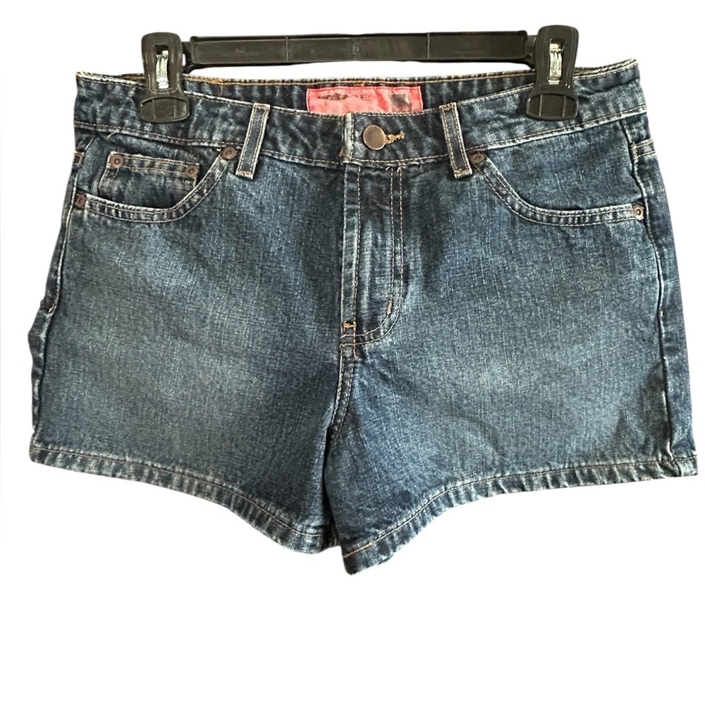 Mossimo 100% Cotton Blue Denim Shorts Mid Rise Classic 5-Pocket Y2K Style Size 7
